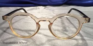 Hubbles – Translucent Rimmed Frames in Clear Crystal or Wheat