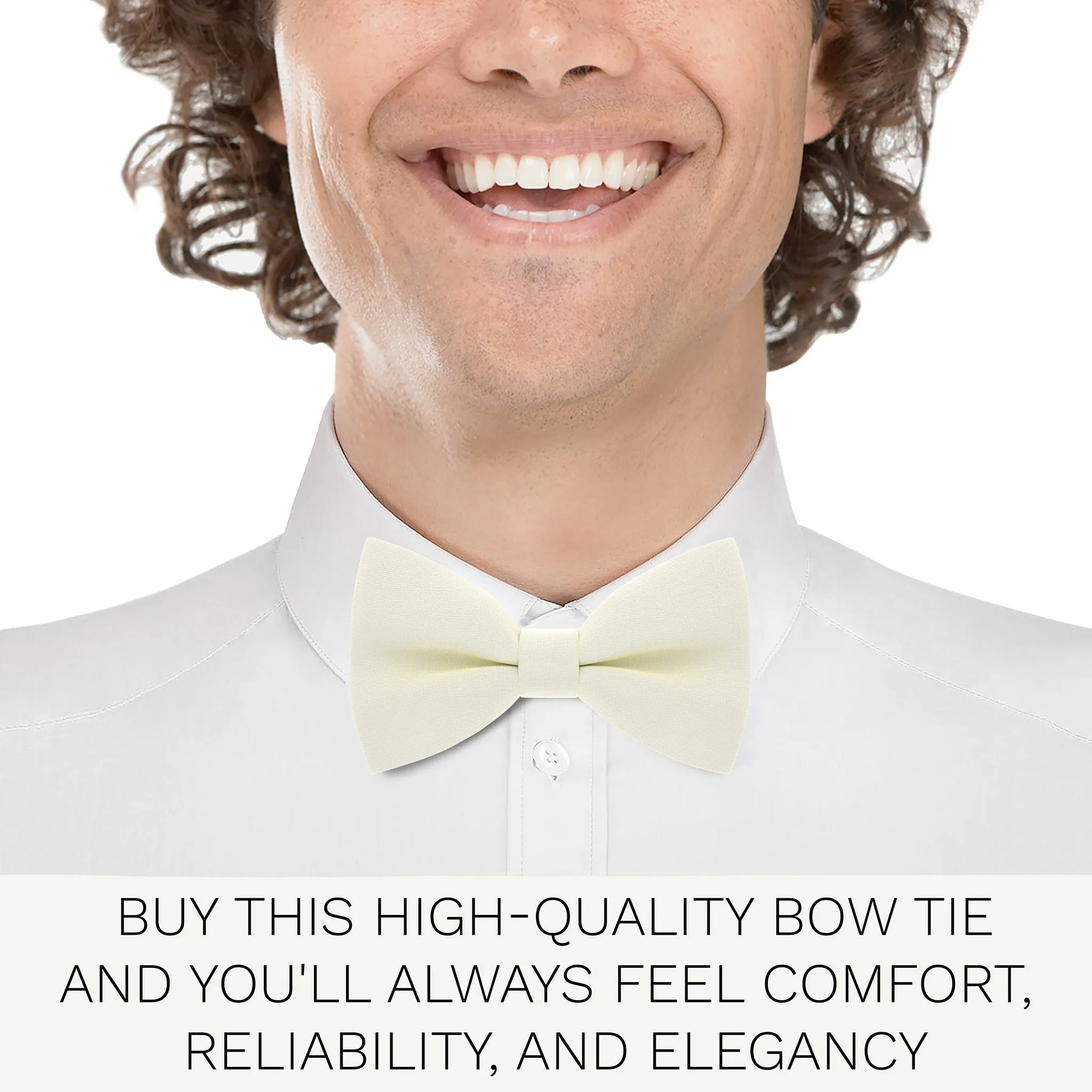 Milk Bow Tie with Handkerchief Set